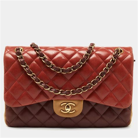 Chanel Tricolor Classic Jumbo Double Flap Bag 